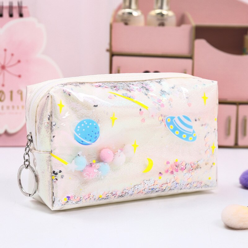 Miyahouse Quicksand maquillage sac Laser Sequin femmes fermeture éclair cosmétique organisateur stockage voyage Portable beauté lavage pochette étui sac: 5107-3