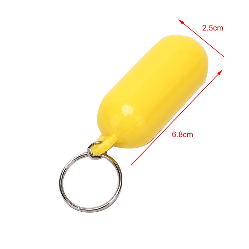 Kayak Floating Keyring Fender Buoyant Key Ring Marine Sailing Boat Float Canal Keychain Yellow/White Color