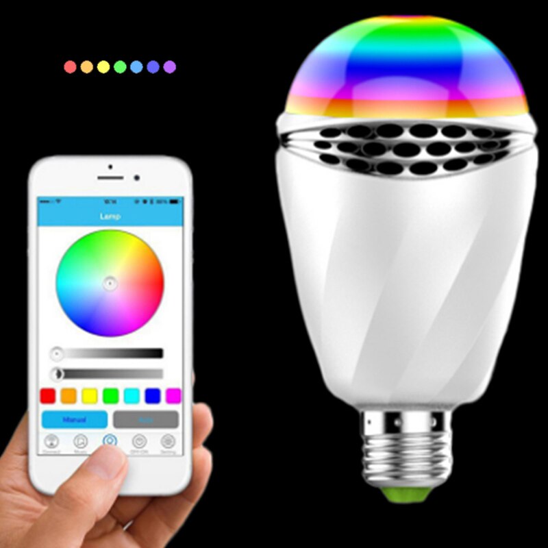 E27 app controle led smart bluetooth lamp met speaker lichten muziek spelen dimbare intelligente led gloeilamp prefect voor party