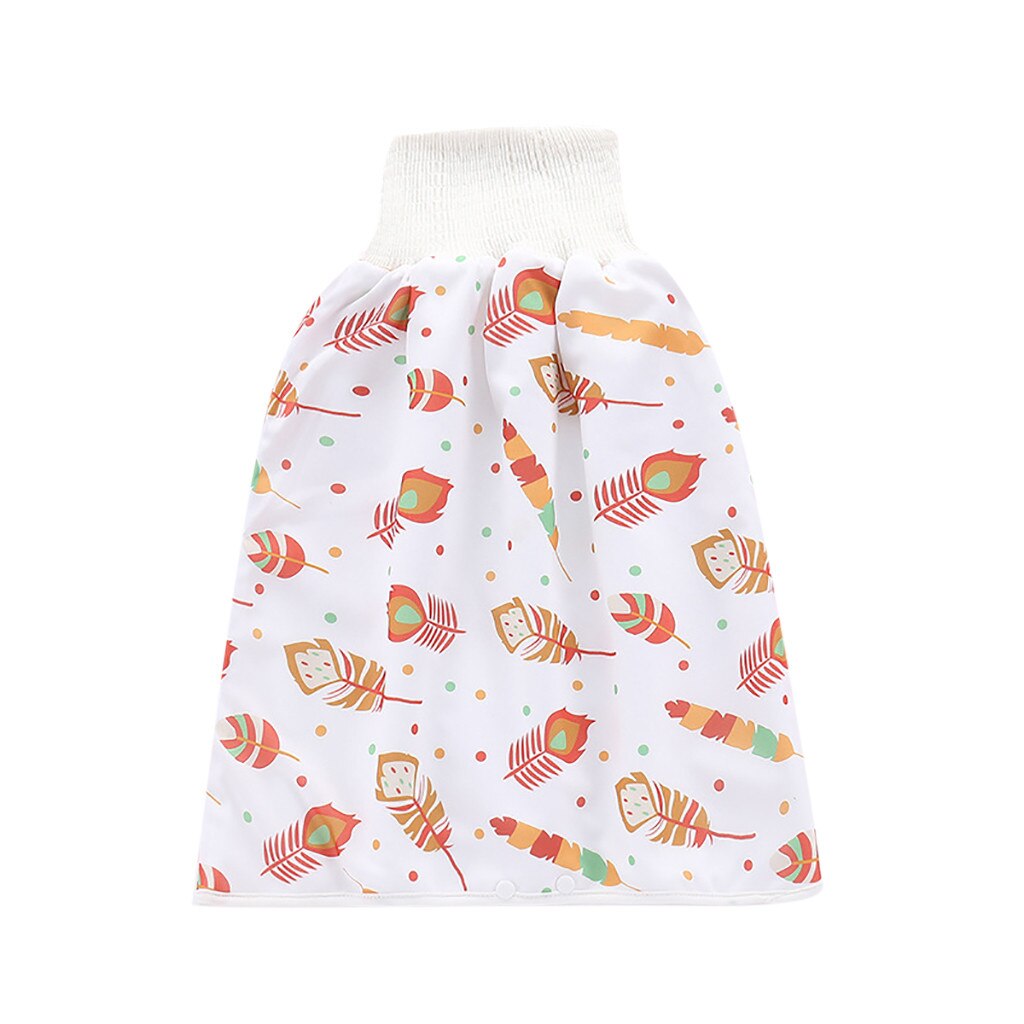 Falda de pañal para recién nacido, cálida, de algodón, cómoda, impermeable, para niños, bonita falda de pañales con estampado de dibujos animados, pantalones cortos 2 en 1 # P30: C / L