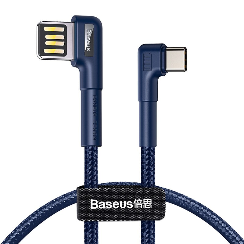 Baseus Usb Type C Kabel QC3.0 3A Snel Opladen Draad Voor Huawei Mate30 P30 Pro Xiaomi Oplader Draad USB-C Type -C Data Cord: Blue 0.5M