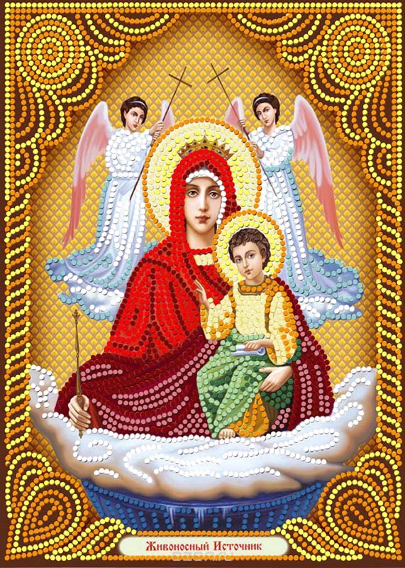 5D Special Shape Diamond Painting Religion Icon Partial Diamond Embroidery Virgin Mary Rhinestone Picture Diamond Mosaic: PDB012