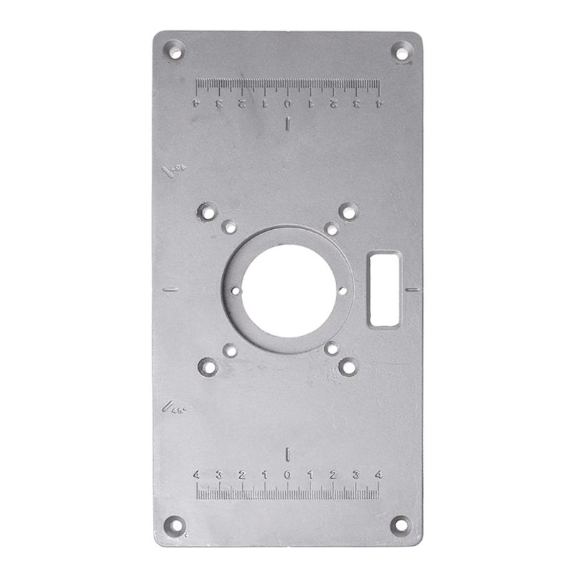 700C Aluminum Router Table Insert Plate + 4 Rings Screws For Woodworking Benches