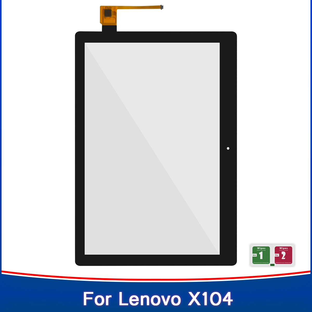Ekran dotykowy dla Lenovo TAB E10 TB-X104 TB-X104F TB-X104L TB X104 X104L X104F ekran dotykowy Panel Digitizer szkło przednie części