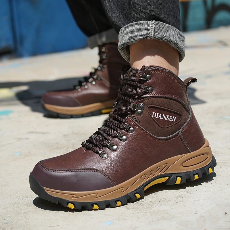 Unzerstörbare Sicherheitsschuhe, Arbeits-Wandererstiefel, Stahlkappe, rutschfest, stoßfest, pannensicher, bruchsicher, für Herren