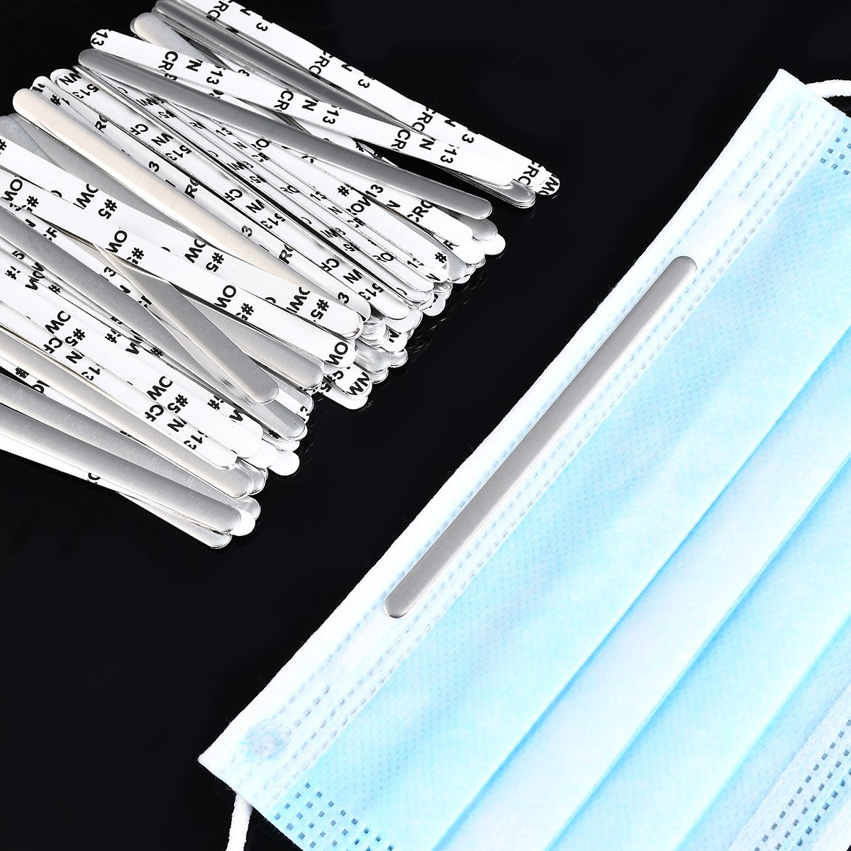100 Stuks Elastische Neusbrug Clips Voor Maskers Diy Aluminium Verstelbare Masker Bands Voor Wegwerp Maskers