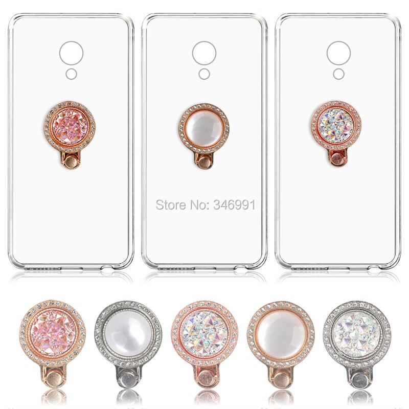 Funda for Meizu MX6 Cases 5.5 inch Soft Transparent TPU Rhinestone Case for Meizu MX6 Cover