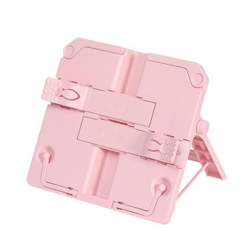 Draagbare Intrekbare Boek Lezen Houder Beugel Boekensteunen Office Home Boekenplank: Roze