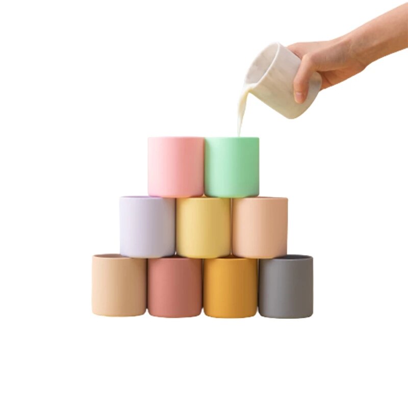 10 stuks baby siliconen beker voedselveilige siliconen voedingsbeker baby peuter kinderen servies drinkbeker bpa-vrij hittebestendig