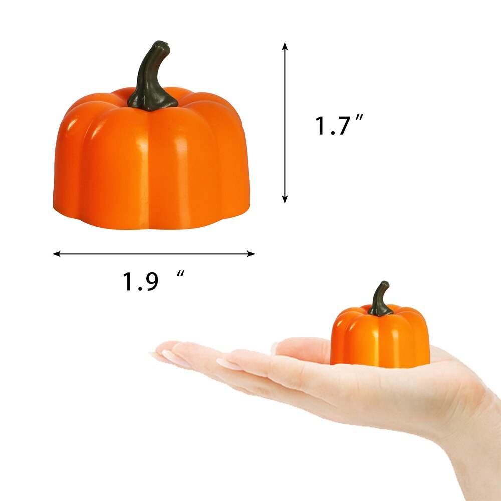 1/12Pcs Battery Operated LED Tea Lights Candles Flameless Flickering Weeding Decor LED Pumpkin Lantern Candle Light Flickering