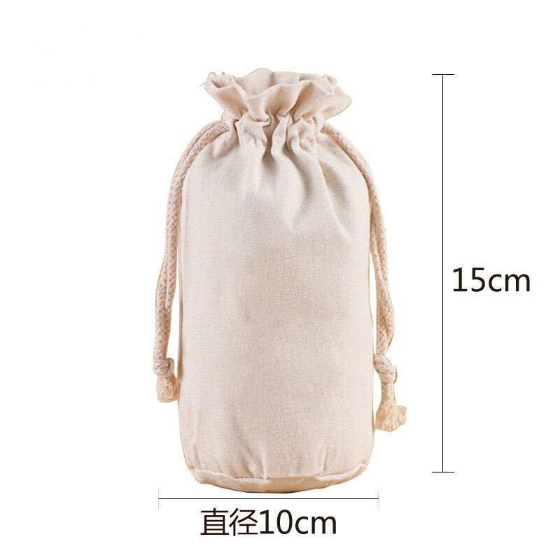 Grote capaciteit blanco trekkoordtas, rijstkorrelverpakkingszak, meelzak, herbruikbare canvas tas van puur katoen, opbergtas: B1