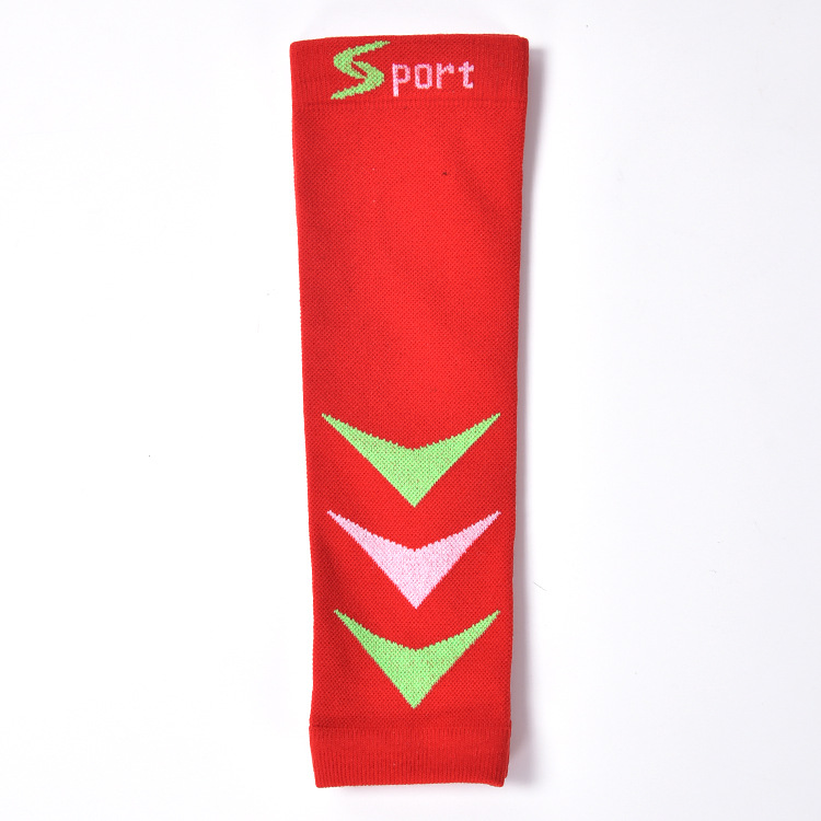 Brothock – chaussettes de sport élastiques pour hommes, Leggings de Protection des jambes de niveau II, Compression des mollets, Protection des tibias, football, basket-ball: red