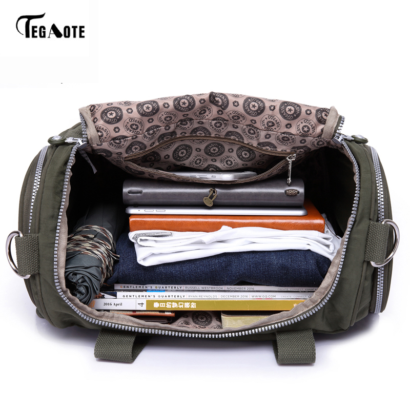 TEGAOTE Men's Travel Bag Zipper Luggage Travel Duffle Bag Latest Style Large Capacity Male Female Portable Travel Tote