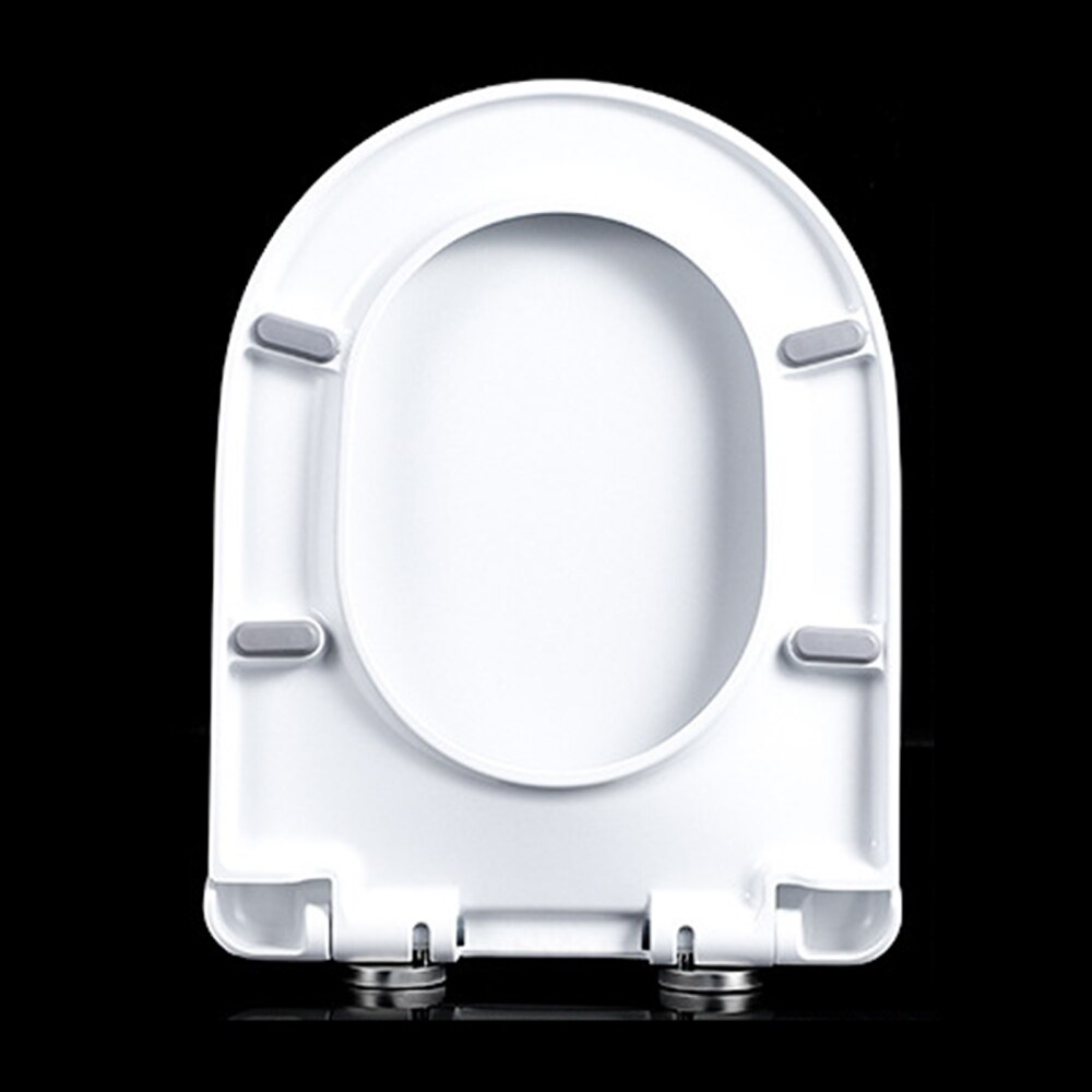 Couvercle de siège de toilette universel carré blanc en forme de U, panneau UF, en PP, épaississant, silencieux, ralentissant