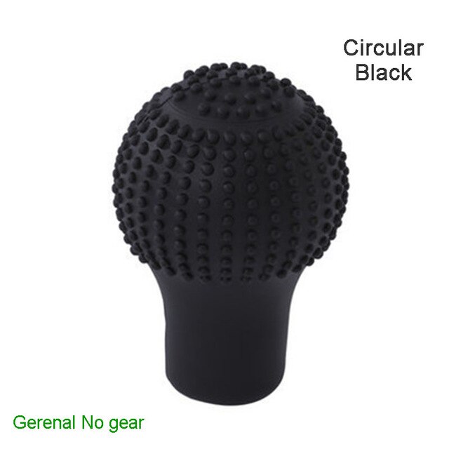 1Pc Car Silicone Gear Shift Head Cover for Suzuki Swift Volkswagen Passat B5 B6 Tiguan Jetta MK6 Skoda Octavia A7 A5 Accessories: Circular Black