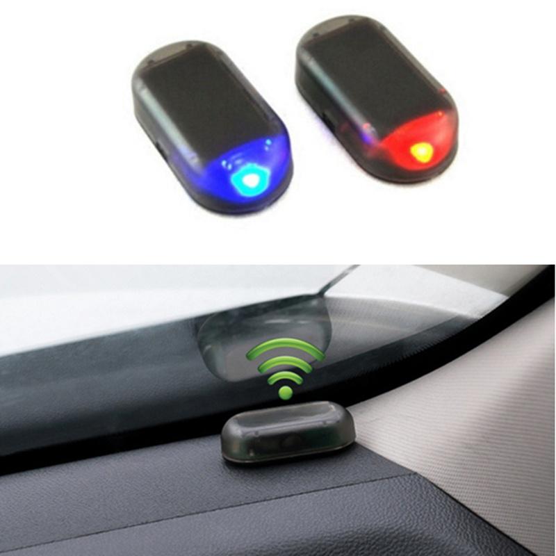 Voiture Auto énergie solaire factice alarme LED voiture antivol voyant clignotant lampe
