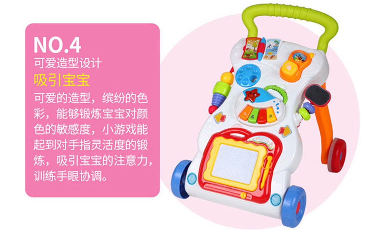 Baby walker stroller baby early education exercise limbs multifunctional walker with musical toys