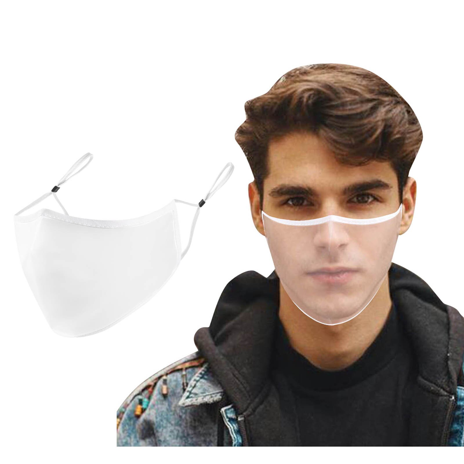 Masque Transparent en trois dimensions pour adultes, pour hommes et femmes, matière respirante: B