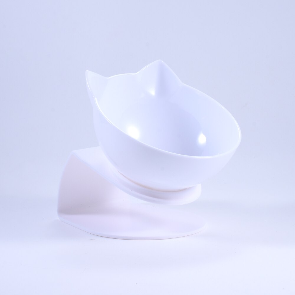 Bol à chien Double bol pour chat antidérapant avec support pour animaux de compagnie bol à eau pour chat nourriture pour chats bols pour animaux de compagnie pour chiens fournitures de produits d'alimentation: White Single