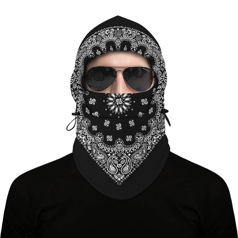 Mascarilla de esquí con estampado Digital para hombre y mujer, máscara facial cálida para padres e hijos, pasamontañas multifuncional, gorro de ciclismo para invierno