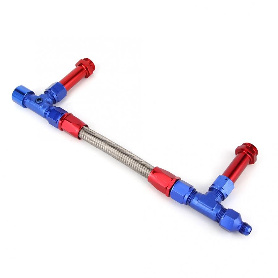 An8 flettede dual feed brændstofledningssæt carb fittings auto modifikation tilbehør universal til  an8 stik biler