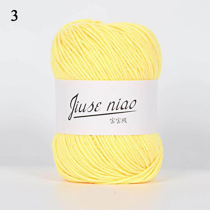 Colorful Durable Milk Fiber Wool Hand Knitting Colorful Thread Baby Comfortable Eco-dyed Cotton Yarn Worsted Wool Needlework