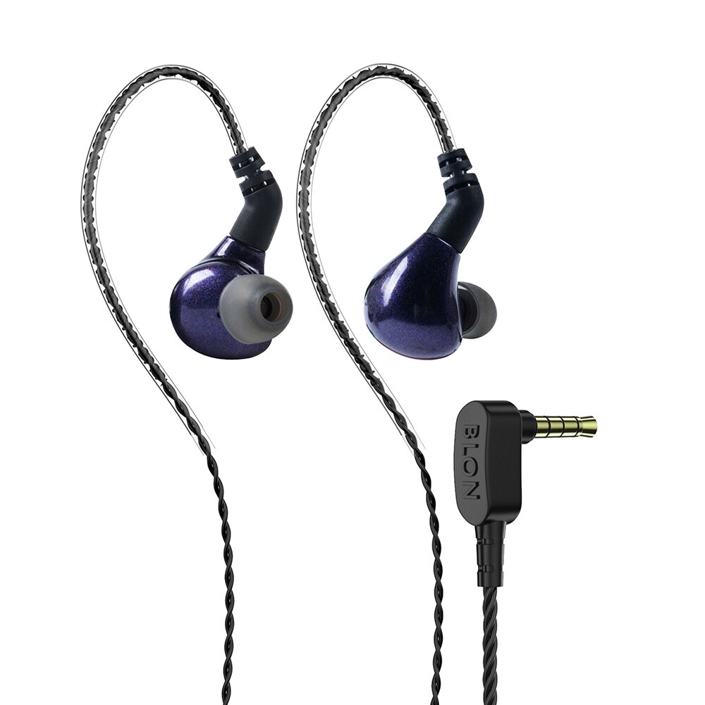 Ak BLON-03 BL-03 bl03 nova cor 10mm diafragma de carbono driver dinâmico no ouvido fone alta fidelidade dj esporte fones: Purple no mic