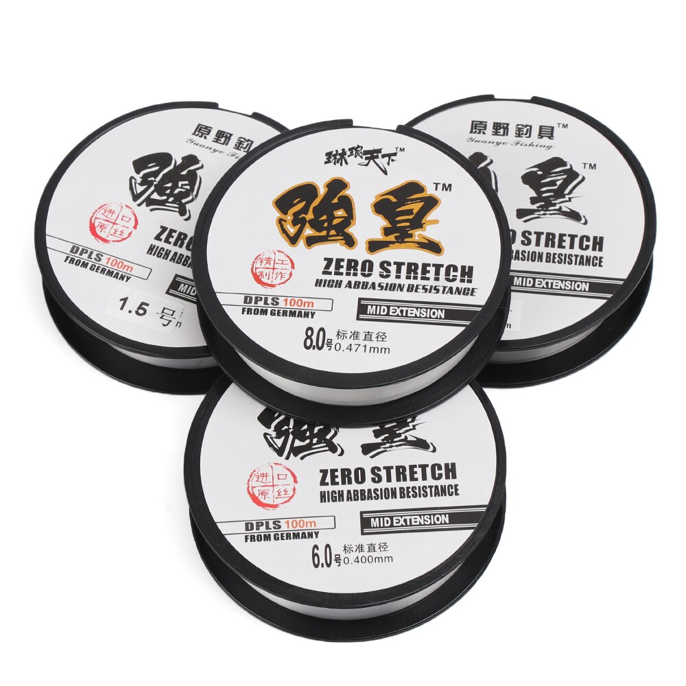 100m nylon vislijn monofilament japans materiaal voor zoutwater karpervissen fluorocarbon vislijn vliegvislijn