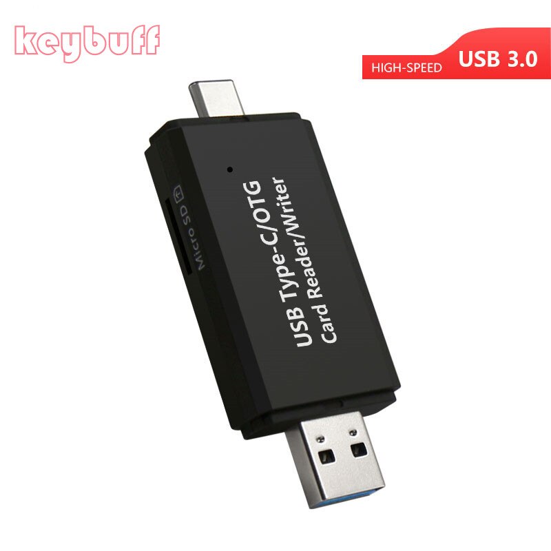 High-speed USB 3.0 Type C 2 In 1 OTG Card Reader USB sd card TF/SD Card Reader for smart phone/Computer/Type-C deveices