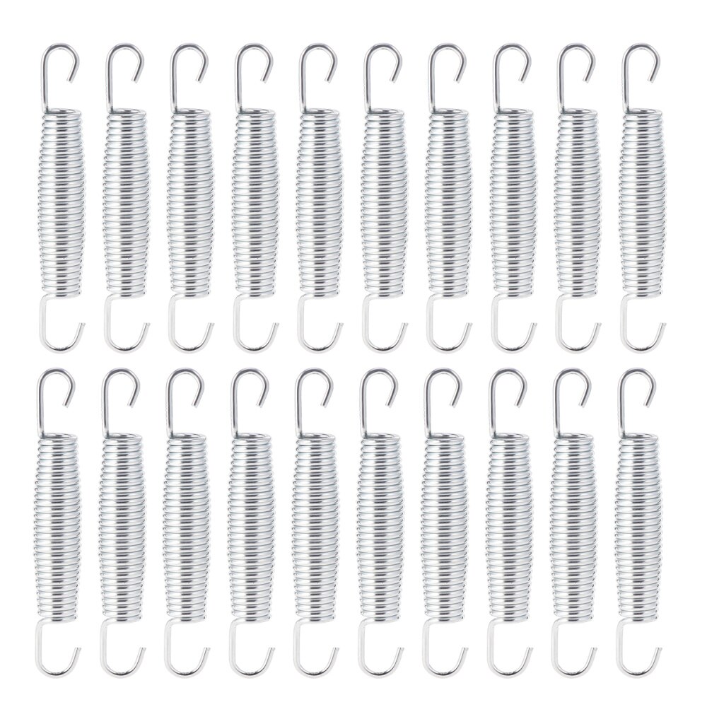 20PCS Trampoline Springs Stainless Steel Tension Spring Versatile Double Hook Spring Sturdy Extension Spring for Home Store Use: Default Title