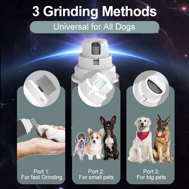 LAIKA – ponceuse à ongles pour chiens et chats, avec chargeur USB, LED, à faible bruit, toilettage, tondeuse pour animaux domestiques, griffes, outils de coupe-ongles