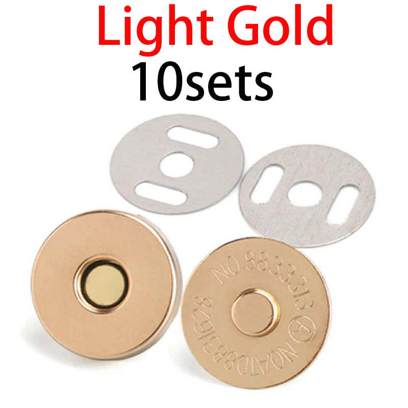10sets 10mm 14mm 18mm Magnetic Snap Fasteners Clasps Buttons Handbag Purse Wallet Craft Bags Parts Accessories Adsorption