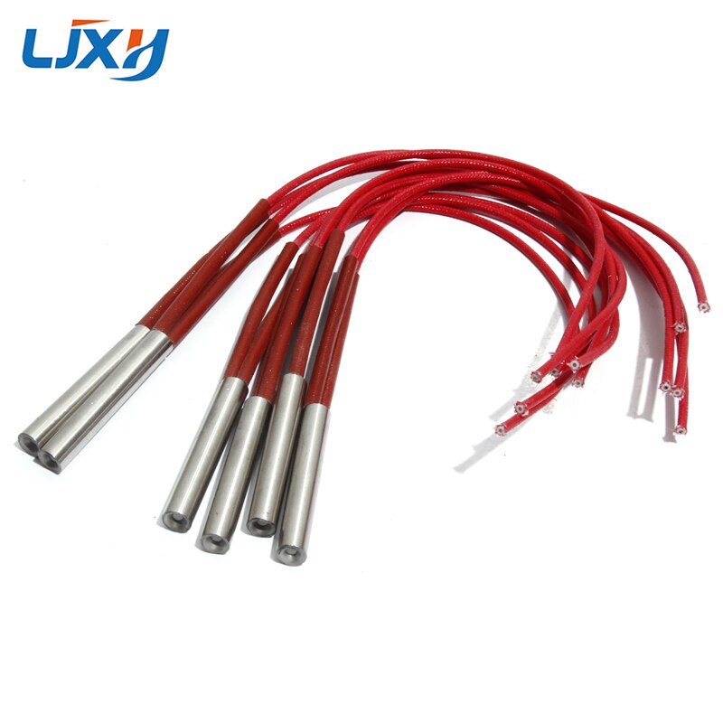 LJXH-tubería de calefacción eléctrica cilíndrica, calentador Tubular de 12,5mm, 30 ~ 70mm, SUS varilla de un solo extremo, 110V/220V/380V, 90/120/150/180/210W, 2 uds.