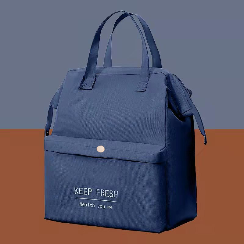 Large Capacity Lunch Bag Women Waterproof Insulated Shoulder Crossbody Bags for Lunch Box Picnic Portable Fresh Cooler Bags: SKY BLUE