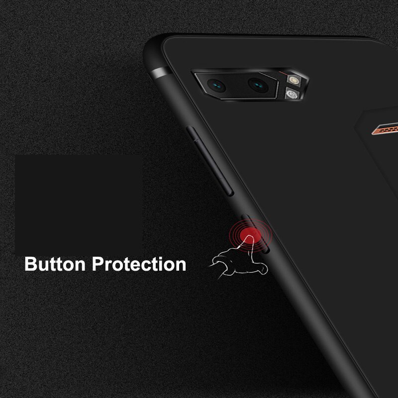 For Asus Rog Phone II ZS660KL Case Z01QD Case Cover + Screen Protector Tempered Glass Protective Film For Asus Rog Phone 2