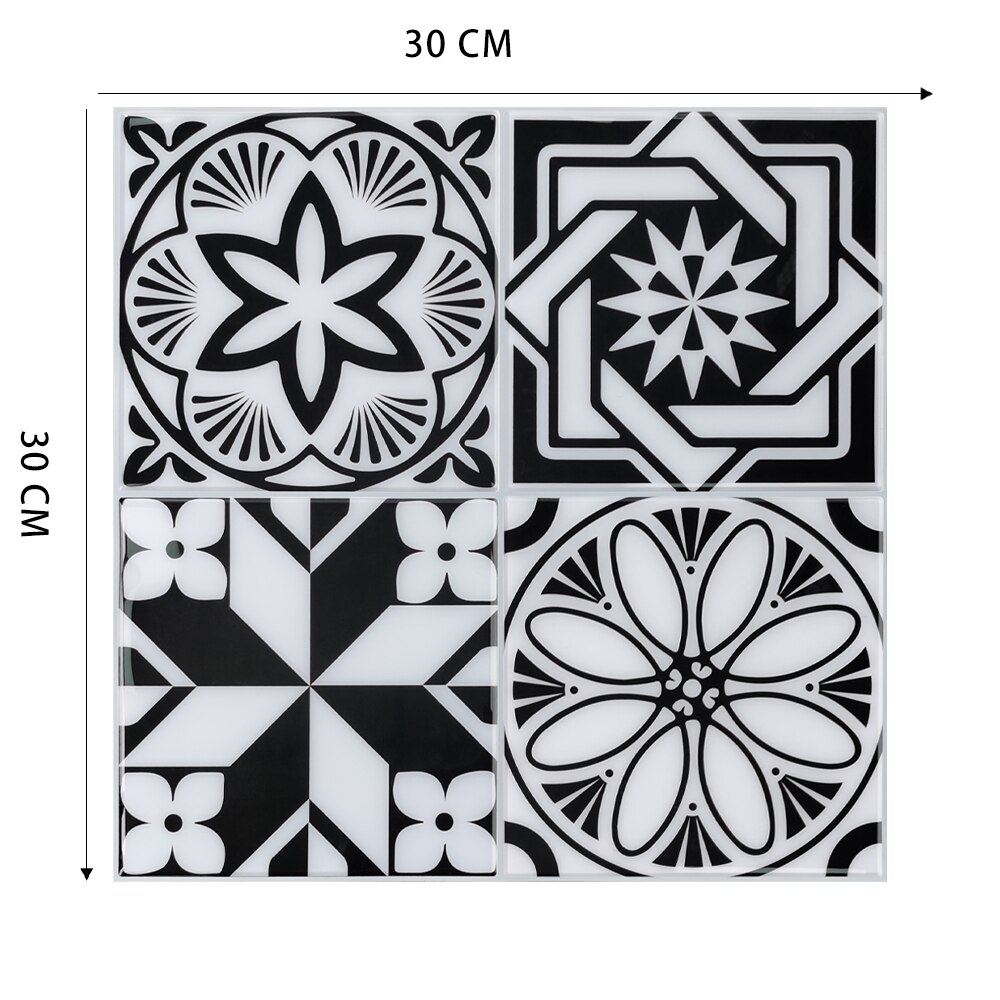 Heminredning vattentät vinyl självhäftande mosaik kakel 3d väggdekal klistermärke självhäftande kök badrum 1 ark: Mssb -720