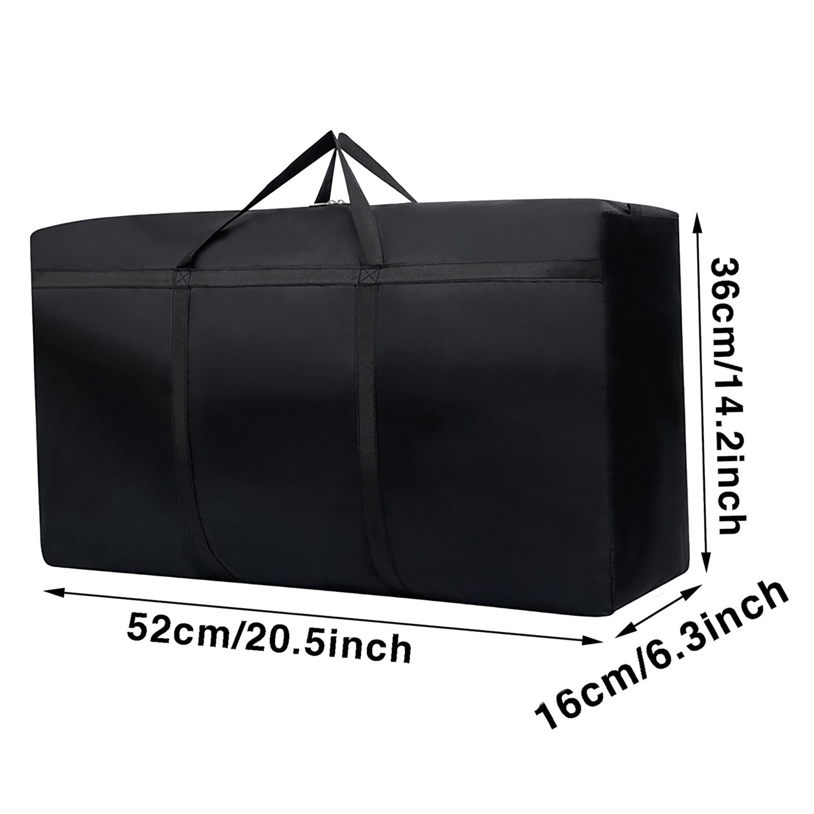 25# Durable Large-capacity Folding Christmas Tree Storage Bag With Zip Lock Poly Christmas Folding Handbag Сумка 21x14x6.5 Inch: Black 