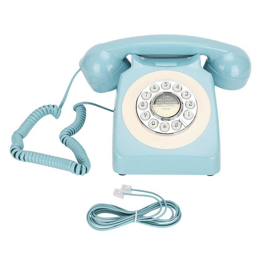 CT-N8019 retro Festnetz Telefon Multifunktionale Schreibtisch Telefon für Heimat Sekretariat Verwenden Blau