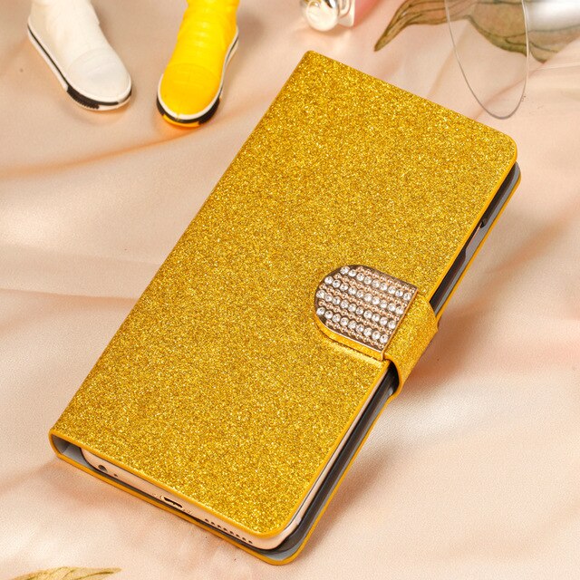 Cartera estuche diamantes purpurina de lujo para móvil, Funda de cuero con tapa para Nokia C1 Plus, funda para teléfono móvil Nokia C1 Plus