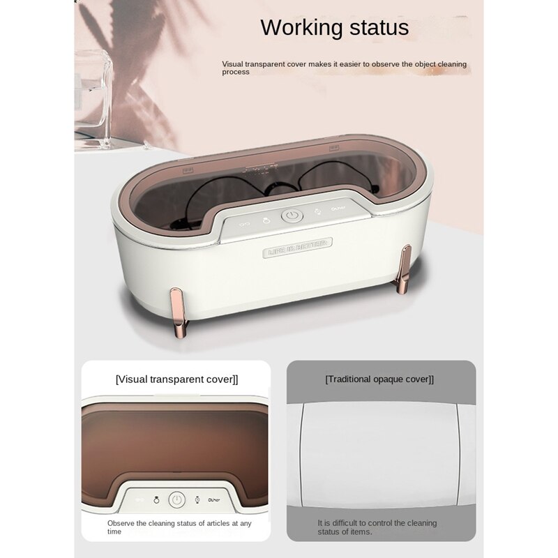 SANQ 500ML Ultrasonic Cleaning Machine 40Khz Vibration Wash Cleaner Washing Jewelry Glasses Watch Washing Small Ring