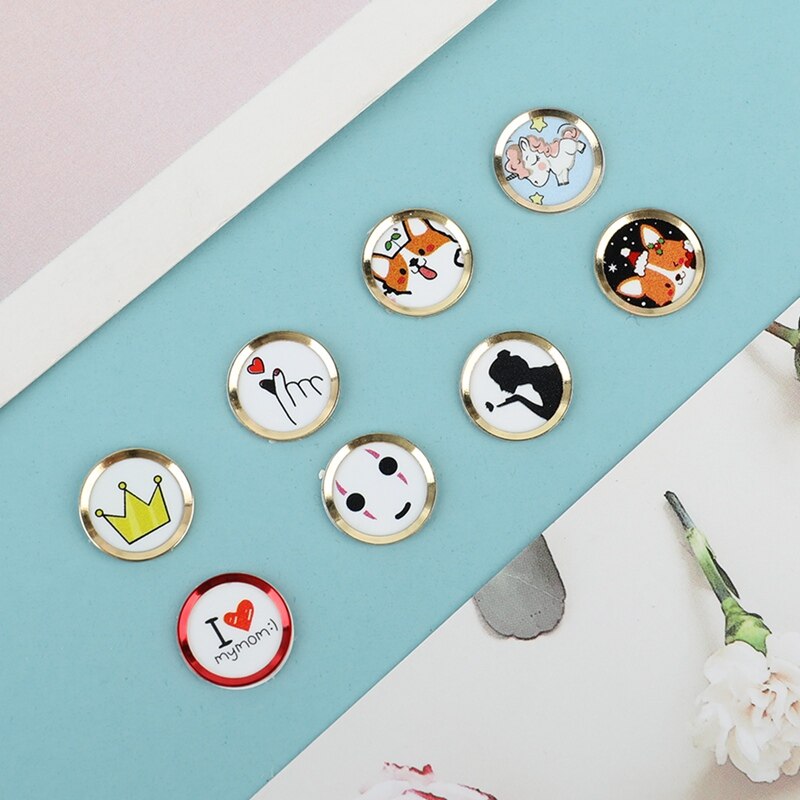 Cartoon schattige homeknop stickers voor iphone 5 5s se 6 6s 7 8 plus homeknop toetsenbord sticker vingerafdruk identificatie