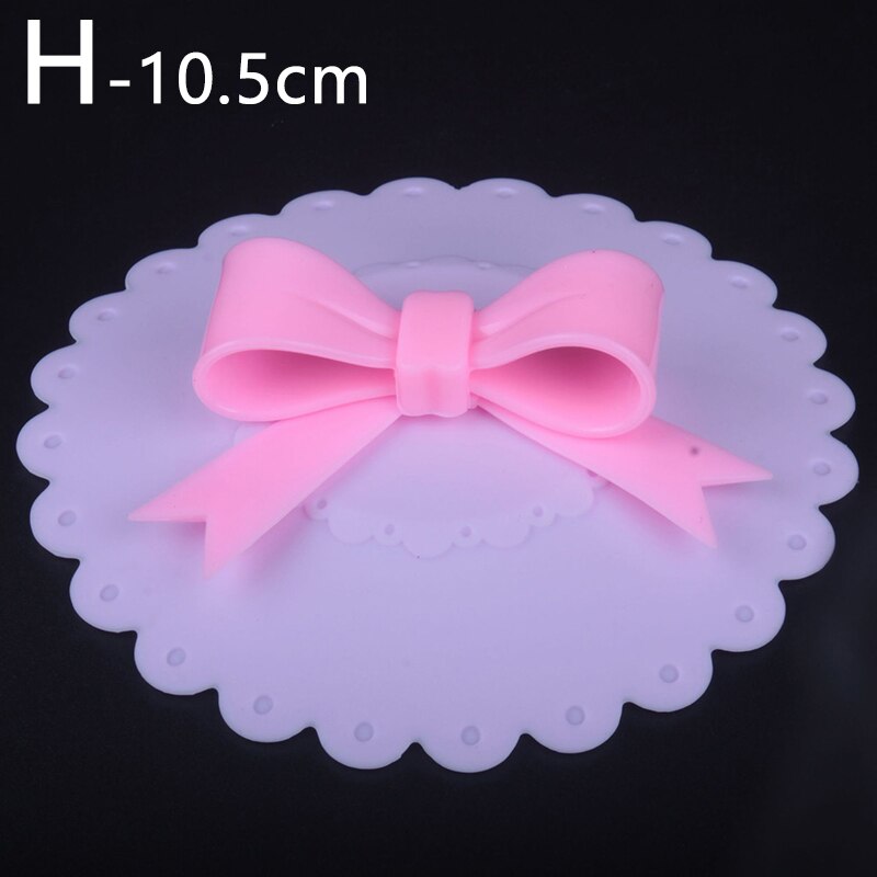 Siliconen bekerdeksels met strik, stofwerende komdeksels, isolatiebekerafdichtingen, mokkendeksels voor glazen bekers, drinkgerei, onderdelen, accessoires: H