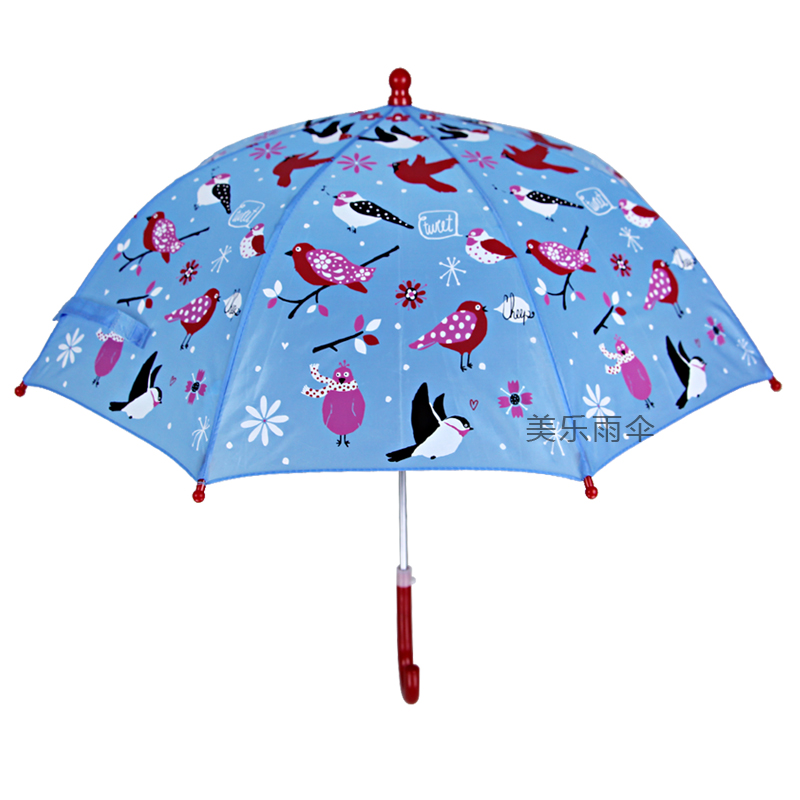 kids students umbrella cartoon birds singing flower blooming umbrella 360 printing