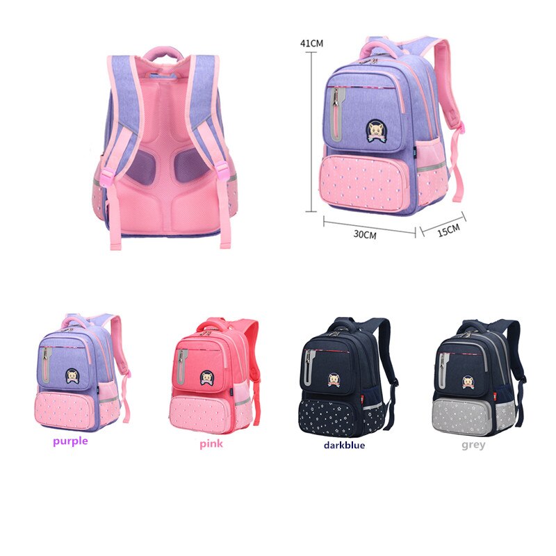 OKKID grundschule taschen für mädchen nette rosa Rucksack freundlicher schule Rucksack buch tasche freundlicher Rucksack reflektierende streifen