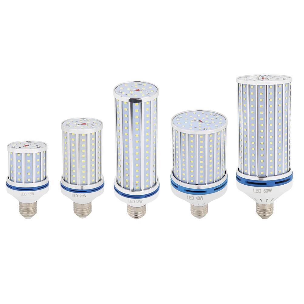 LED High Power Bulb E26/E27 Corn Light Aluminum Chandelier White Light Energy Saving Light Bulb for Home Living Room Bedroom