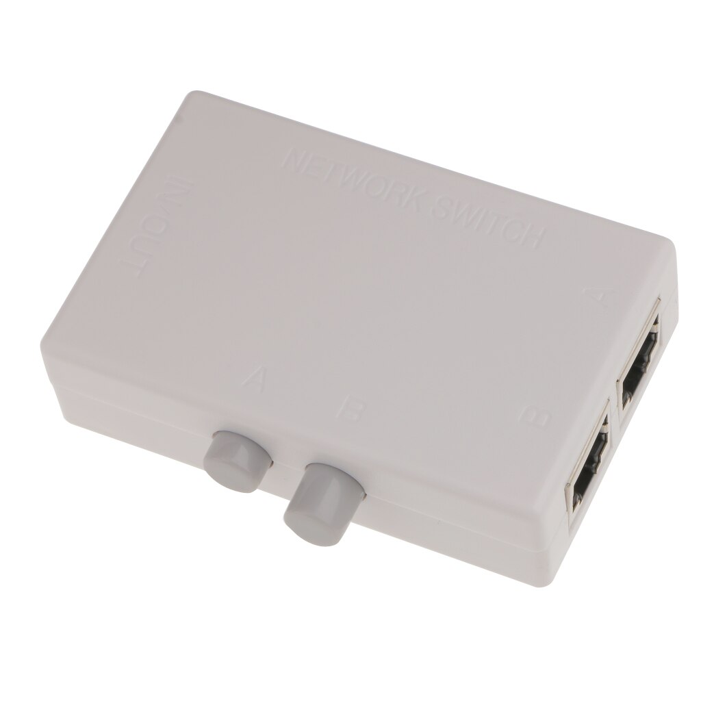 MT-VIKI 2Ports AB Manual Network Sharing Switch Box 100 Mbps 2 In 1 Out