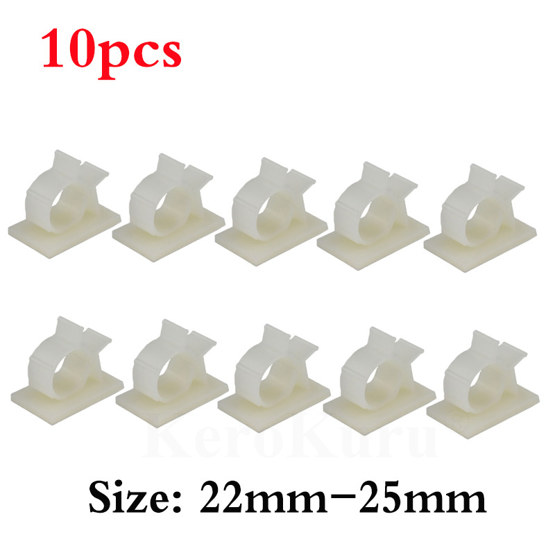 10 stücke Klebstoff Kabel Organizer Clips Tisch Kabel Verwaltung Einstellbare Kabel Halfter Für Auto PC TV Ladung Draht Spuler: Silber