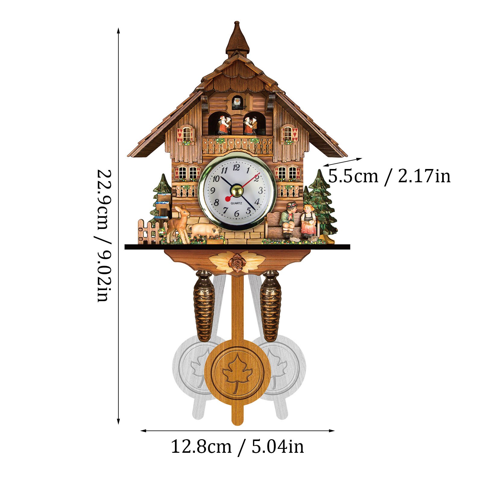 Koekoek Koekoek Wandklok Chime Wekker Retro Klok Houten Woonkamer Klok Часы Настенные Houten Woonkamer Klok