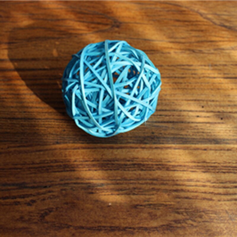 20pcs 3cm Multicolor Sepak Takraw Rattan Ball Birthday Party Decor Wedding Decorations Christmas Home Craft Ornament Baby Toys: Light Blue