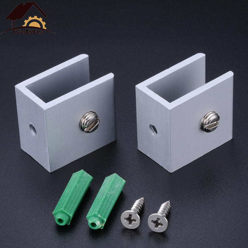 2 st myhomera glasklämmor hyllor hållare hörnfäste klämma aluminium för 6mm 8mm 10mm 12mm 18mm tjocka glasklämmor